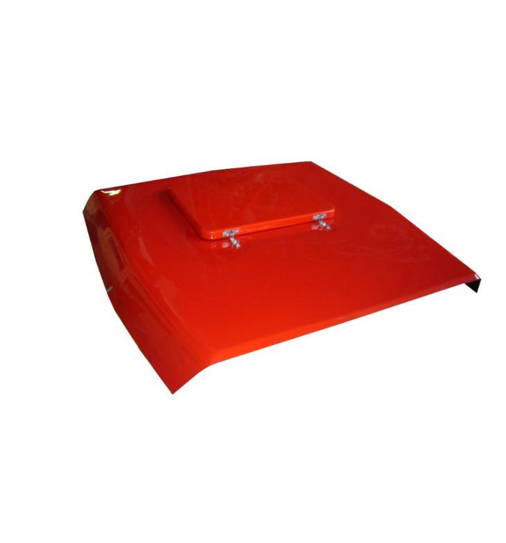 Střecha kabiny s  poklopem červená plast