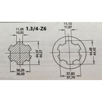 Vidlice 1.3/4"-Z6 (B7)