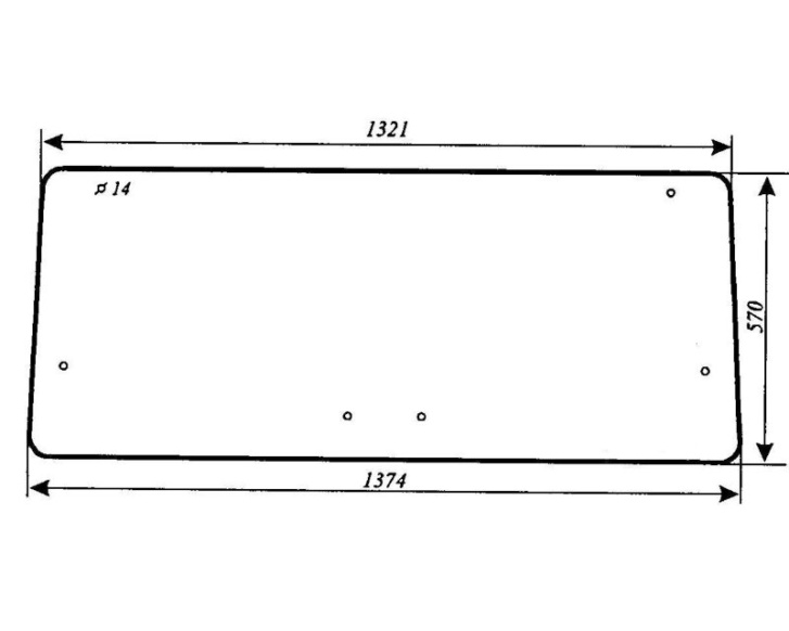 Sklo zadní vyhřívané - rozteč 125cm