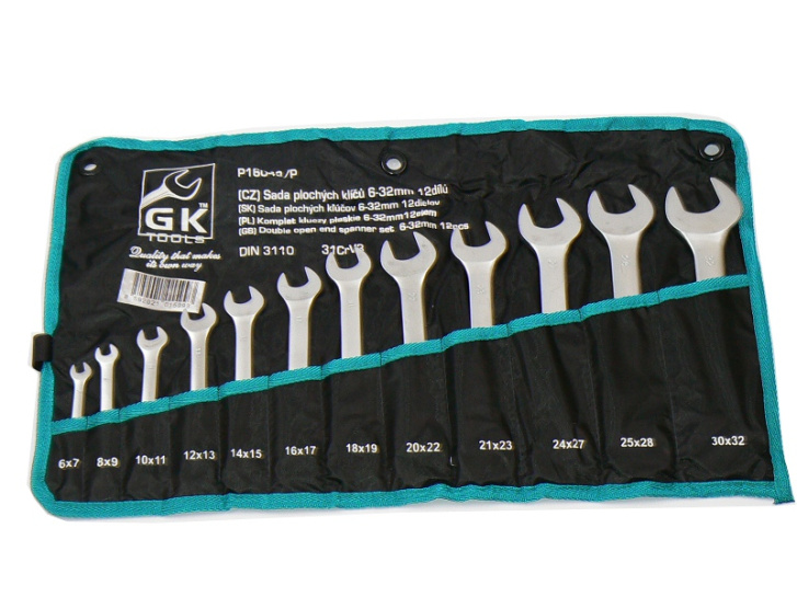 G - Klíče ploché/sada 6 - 32mm - 12 dílů