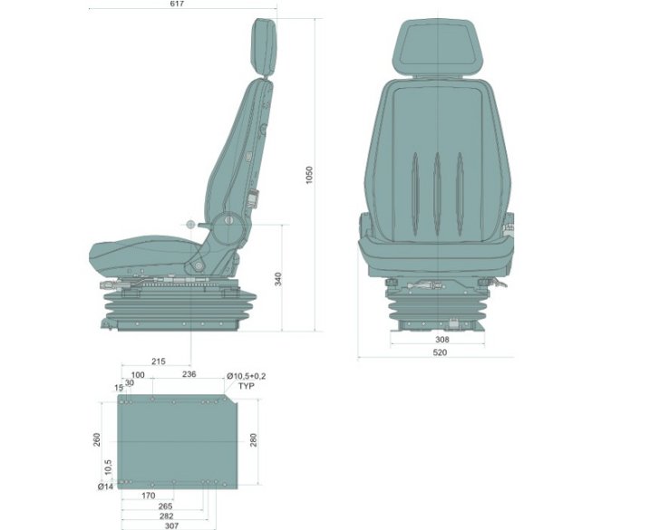 Sedačka PROBOSS BS3520 - mechanická