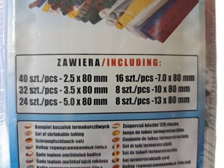 G - Sada smršťovacích bužírek - 128 ks