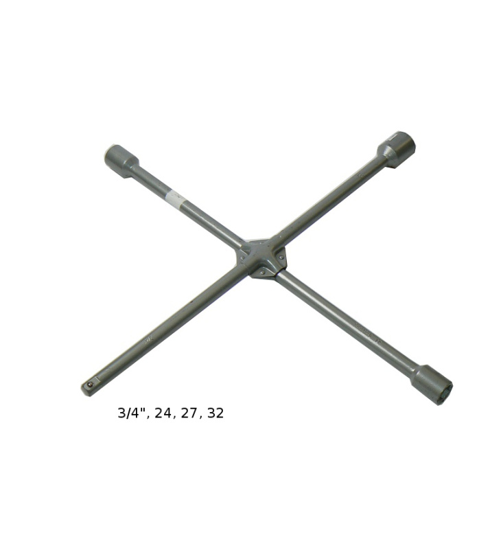 G - Klíč na kola křížový ( 24, 27, 32 mm, 3/4" nástavec )